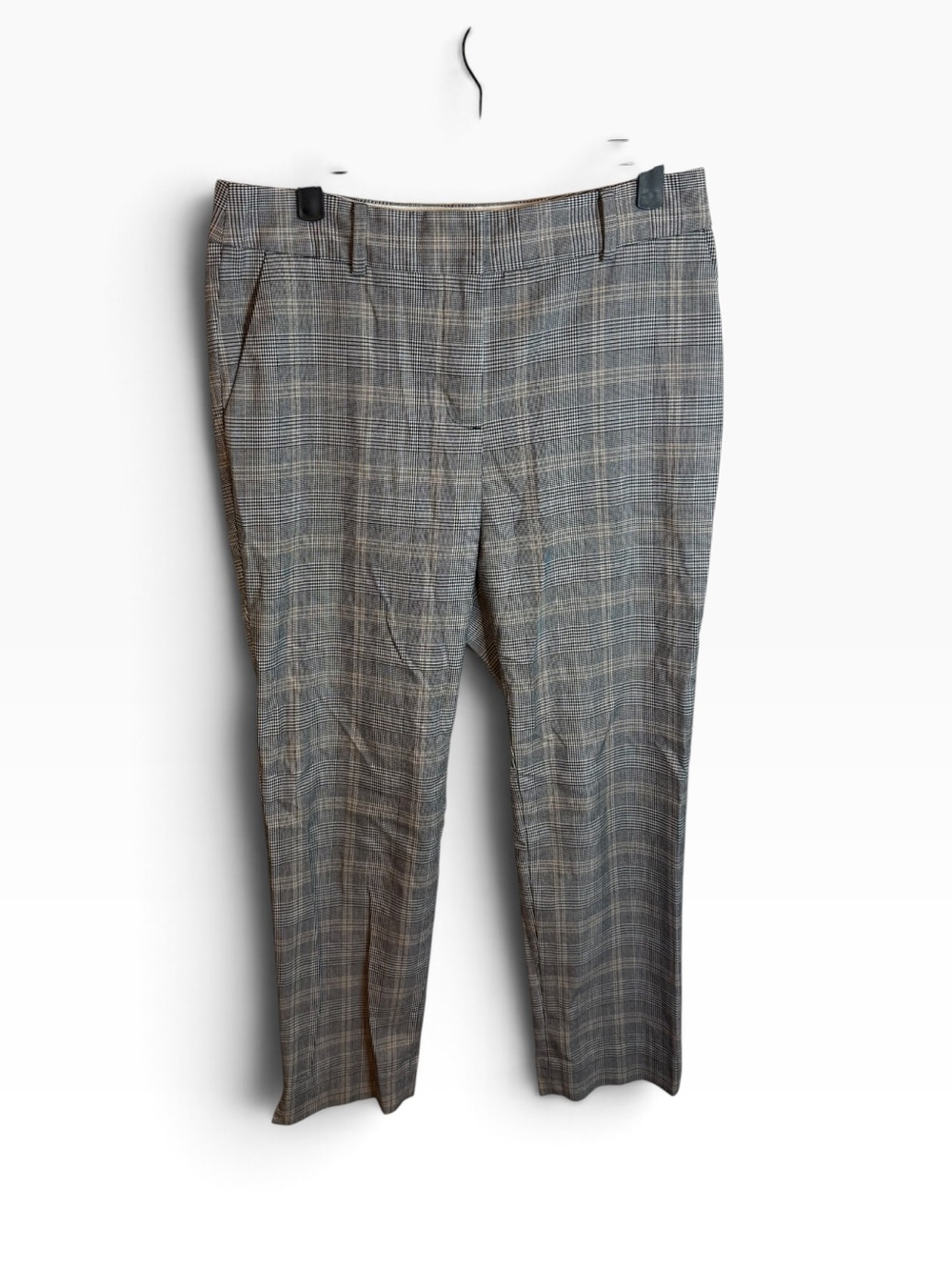 Talbots Black and Beige Houndstooth Hampshire Ankle Pants